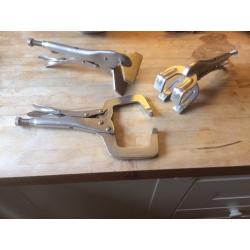 Welding clamps and gloves
