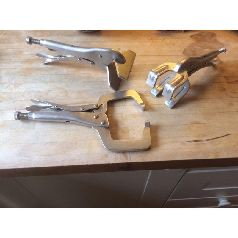 Welding clamps and gloves