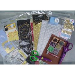 MIXTURE of PAPERCRAFT / CARD MAKING ITEMS Punches, Stickers, Paper, Rubber Stamping COLLECTION ONLY