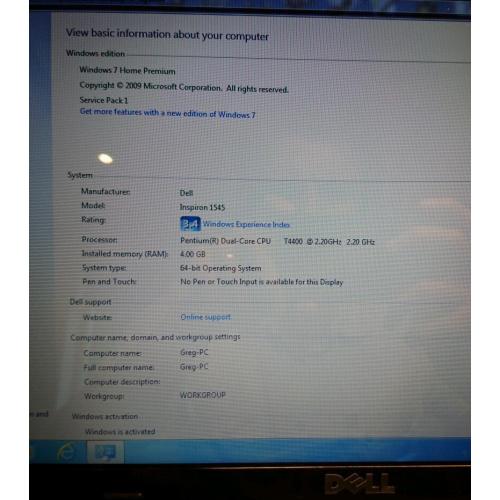 Dell Inspiron 1545 Laptop