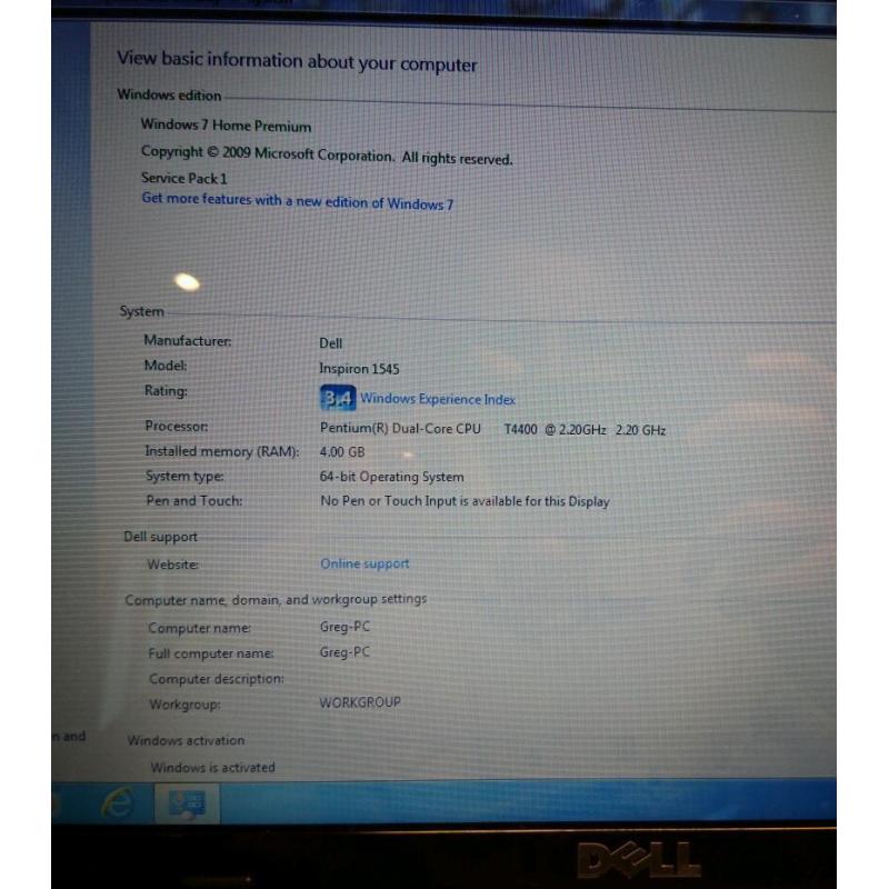 Dell Inspiron 1545 Laptop