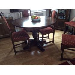 Wood Bros Old Charm light oak Hunsdon 1799 extending table and 5 x 2067 chairs in great condition