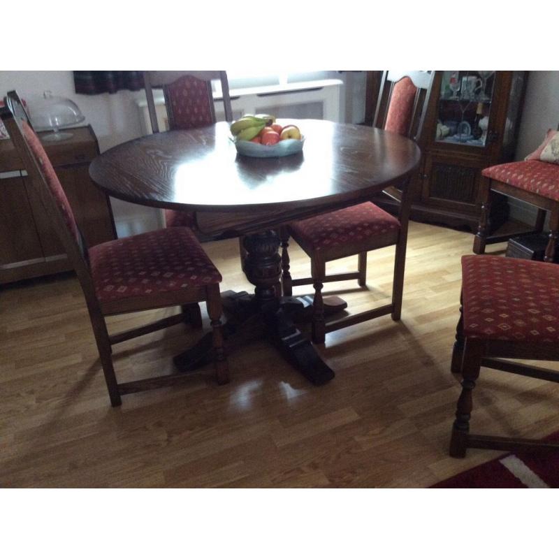 Wood Bros Old Charm light oak Hunsdon 1799 extending table and 5 x 2067 chairs in great condition