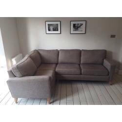 NEW grey cargo corner sofa