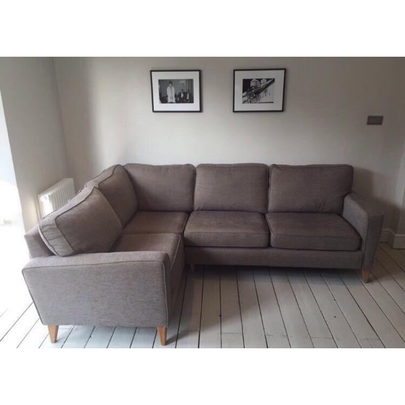 NEW grey cargo corner sofa