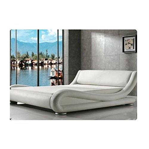 NEW Stylish curved italian style bed - double / king, Dark brown, black or white