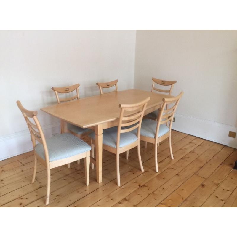 Dining table and chairs