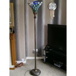 Stunning Tiffany Lamp In Rare Blue Tiffany Design