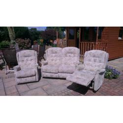 Three piece suite , lazy boy sofa and two chairs