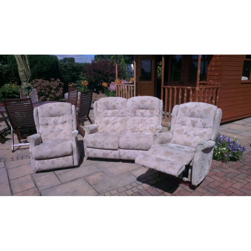 Three piece suite , lazy boy sofa and two chairs
