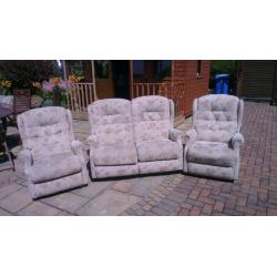 Three piece suite , lazy boy sofa and two chairs