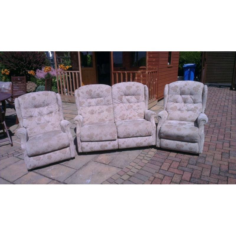 Three piece suite , lazy boy sofa and two chairs