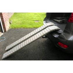 Galvanized steel ramps for boot or van