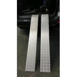 Galvanized steel ramps for boot or van