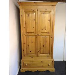 Solid Pine Double Wardrobe