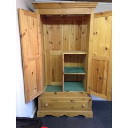 Solid Pine Double Wardrobe