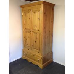 Solid Pine Double Wardrobe