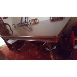 cherry wood extendable table (6-8)