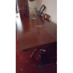 cherry wood extendable table (6-8)
