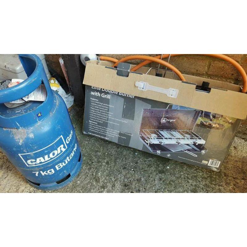 Hi gear camping stove and 7.5kg butane gas