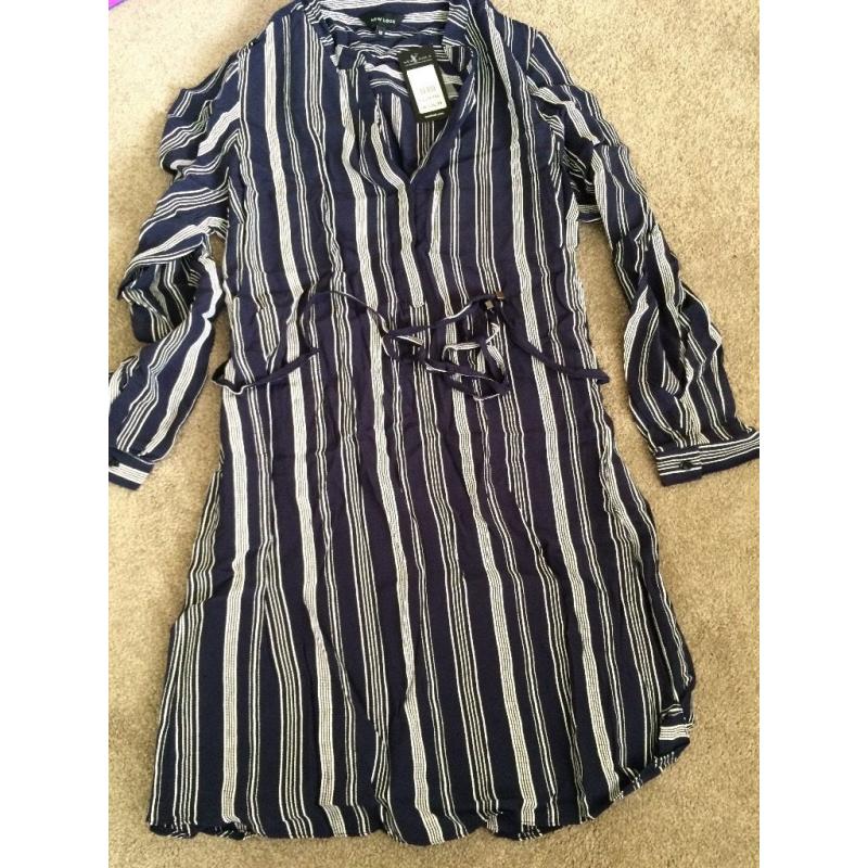BN NEW LOOK ladies shirt dress size 12