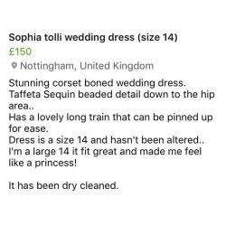 Sophia tolli wedding dress size 14