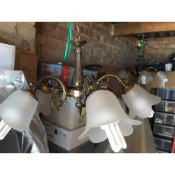 hanging lights hand crafted ceiling lights ( one off )
