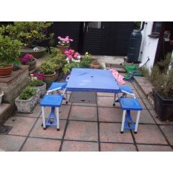 garden and camping picnic table with seats