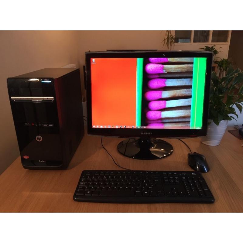 HP Pavilion P6-2375EA Desktop PC, AMD A8, 3.2GHz, 8GB RAM, 2TB, Black - Perfect for Gaming