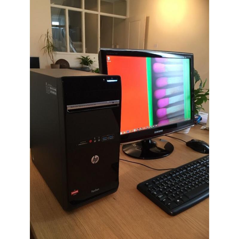 HP Pavilion P6-2375EA Desktop PC, AMD A8, 3.2GHz, 8GB RAM, 2TB, Black - Perfect for Gaming