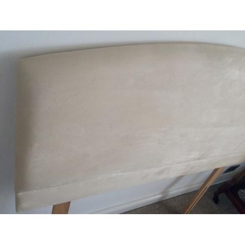 Cream Headboard 4ft in Suede Effect