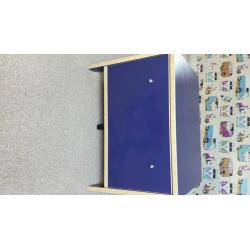 Ikea navy wooden unit