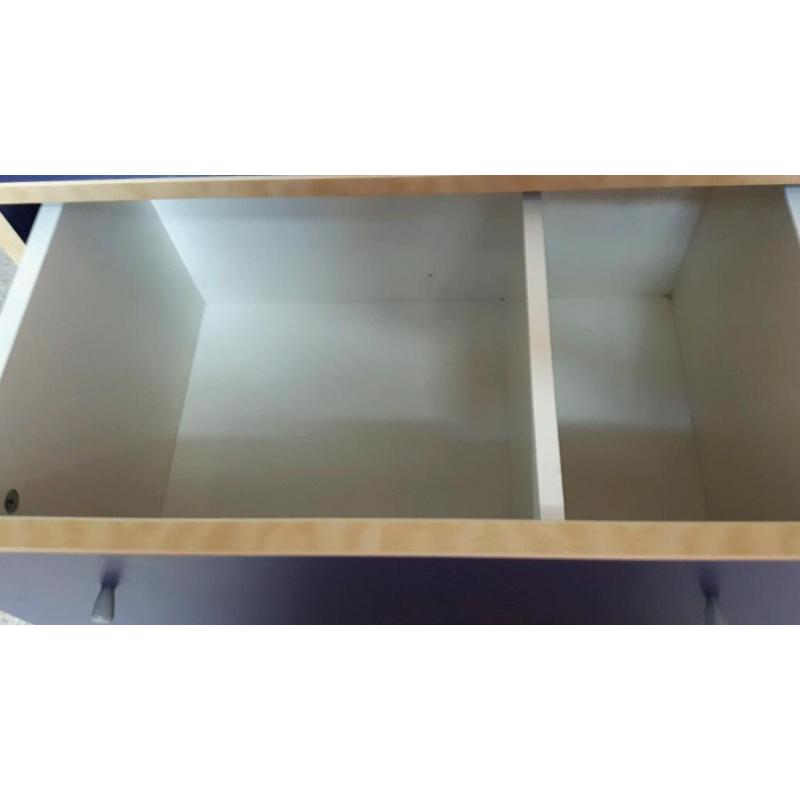 Ikea navy wooden unit