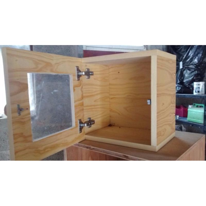 Wooden storage box with window
