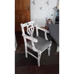 Shabby chic table that extendeds 6 chairs + bookcase + 4 drawer unite all professionally done
