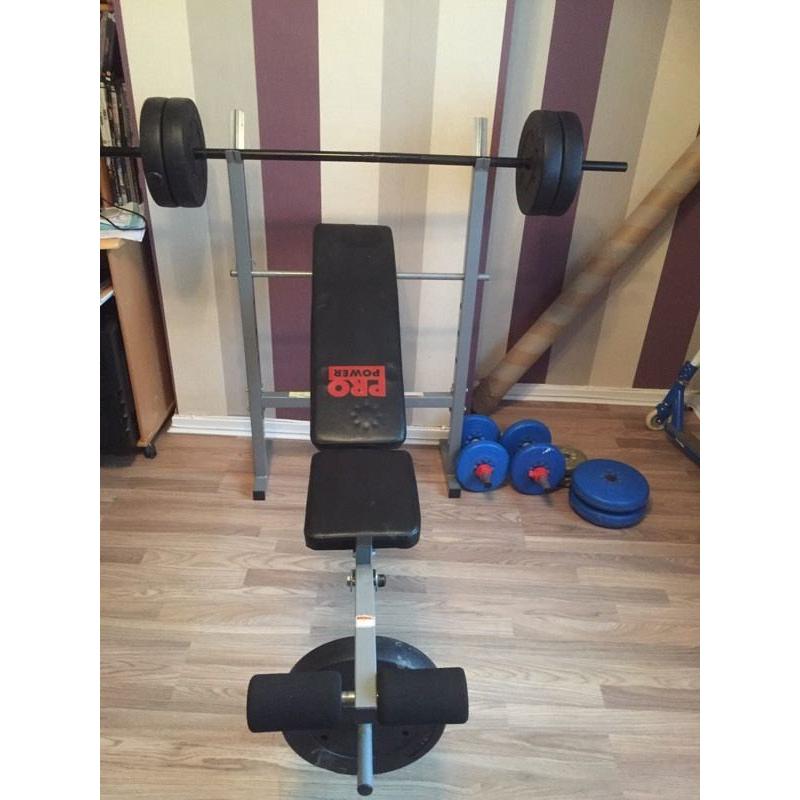 Weights bench and weights