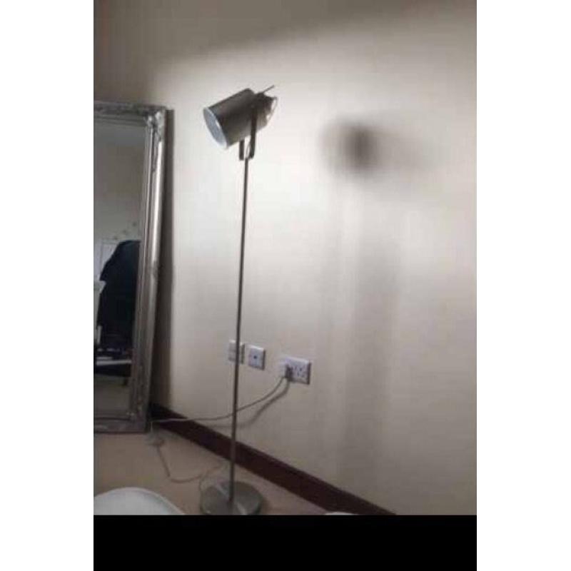 Silver floor lamp