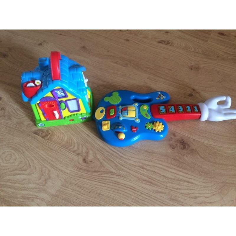 Mickey mouse guitar and house