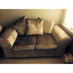 2 & 3 seater full crushed velvet sofas for sale brand new