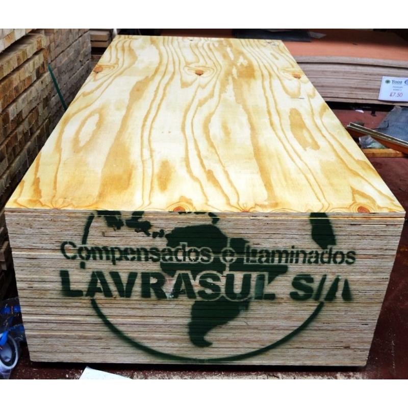 PLYWOOD NEW STRUCTURAL SOFTWOOD PLYWOOD 18X1220X2440MM