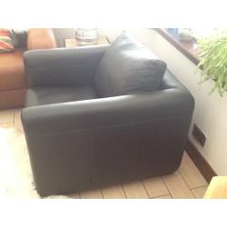 Two IKEA Smogen Real leather armchairs.