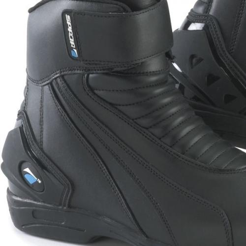 New Spada Icon WP Boots - Black (Unisex short style waterproof leather touring boot)
