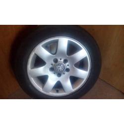5 VAUXHALL ALLOY WHEELS TYRES FOR SALE