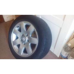 5 VAUXHALL ALLOY WHEELS TYRES FOR SALE