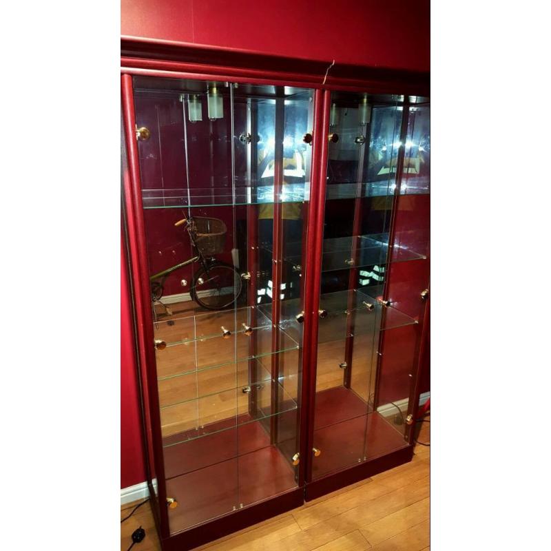 Glass display cabinets