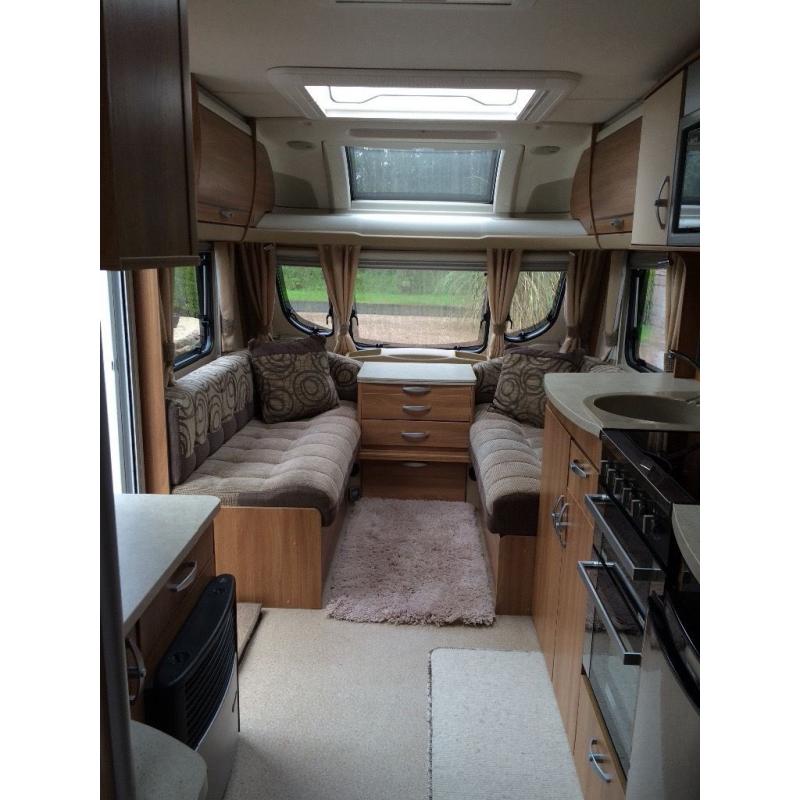 Caravan 2012 swift challenger 620sr 4 berth double axle fixed bed alko hitch Dorema porch awning