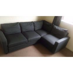 Fabric charcoal Double sofa bed, with storage.