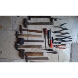 Mixture of old vintage tools