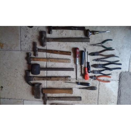 Mixture of old vintage tools