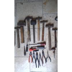 Mixture of old vintage tools